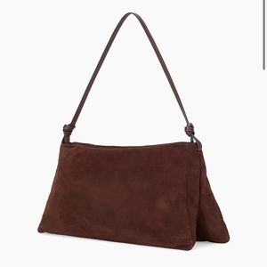 Stays Brown Suede “Wally” Shoulder Bag